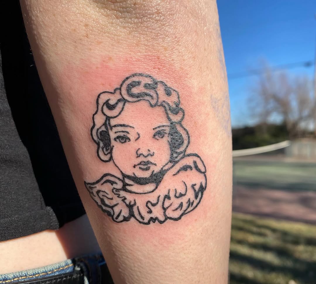 Tattoo by @littleblackdogtattoo — black_and_grey