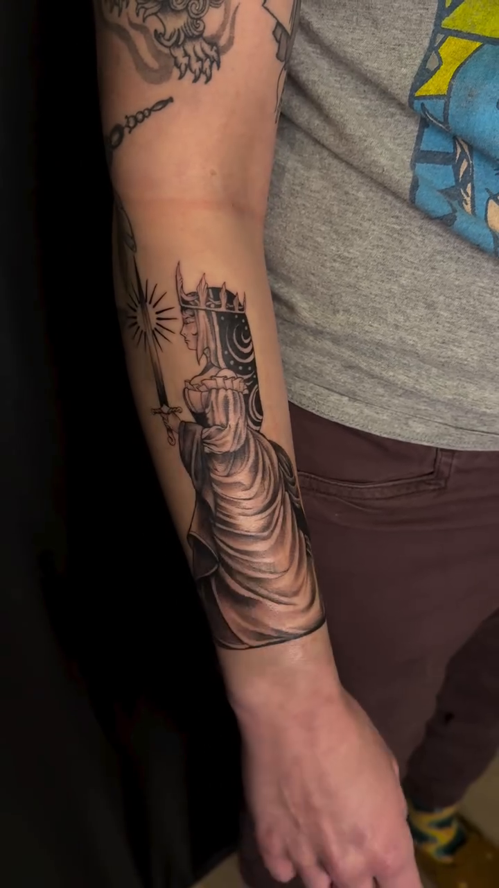 Tattoo by @artdrastic — illustrative, black_and_grey