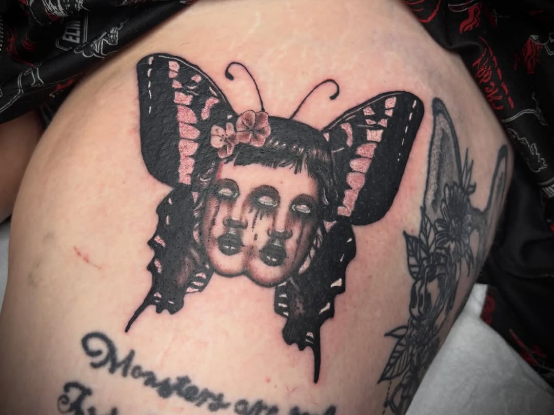 Tattoo by @arkoudatattoo β dark_realism, blackwork