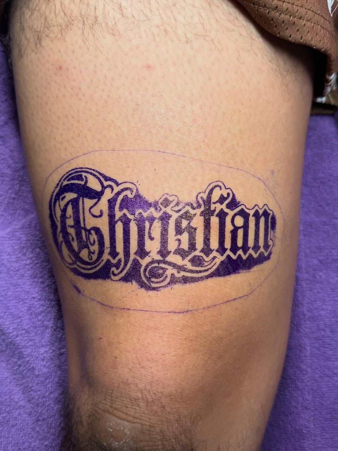 Tattoo by @tattedupby_vidal — lettering_script, blackwork
