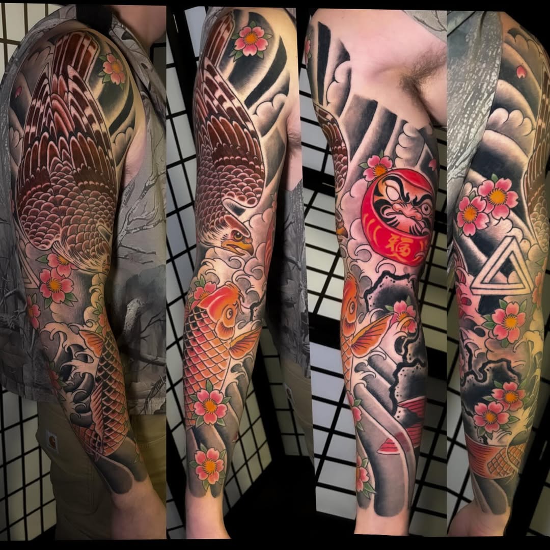 Tattoo by @tatzbyadam — japanese_irezumi, black_and_grey