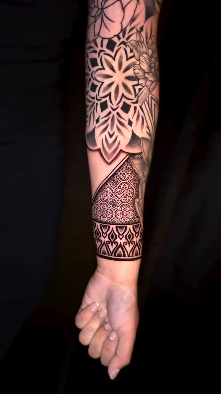 Tattoo by @ivyleetattoo — geometric, dotwork