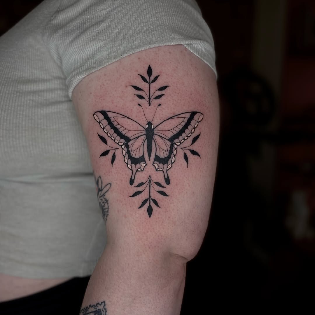Tattoo by @tatemarthatattoo — fine_line, black_and_grey