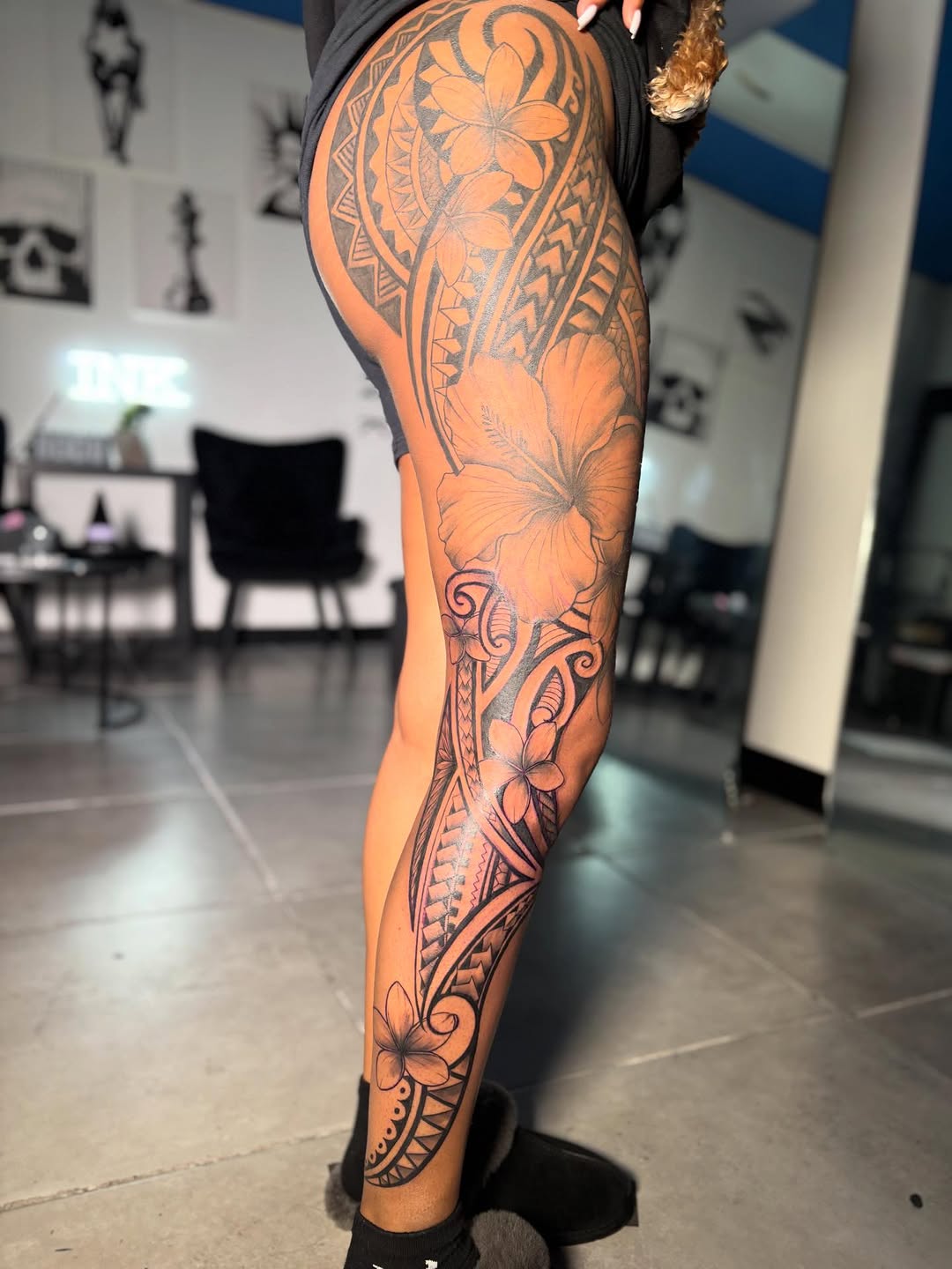 Tattoo by @shyluhv — tribal, black_and_grey