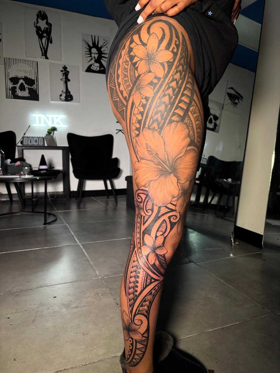 Tattoo by @shyluhv — tribal, black_and_grey
