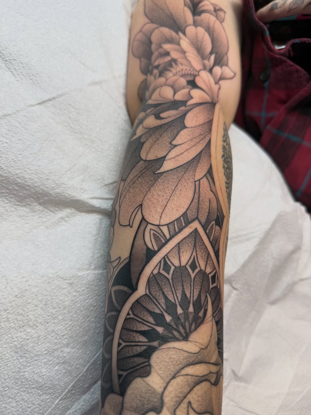 Tattoo by @taybeetattoo — black_and_grey, ornamental