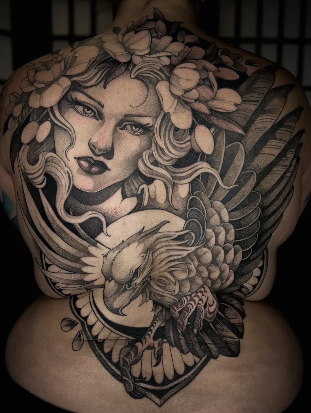 Tattoo by @kayseeshuster — black_and_grey, realism