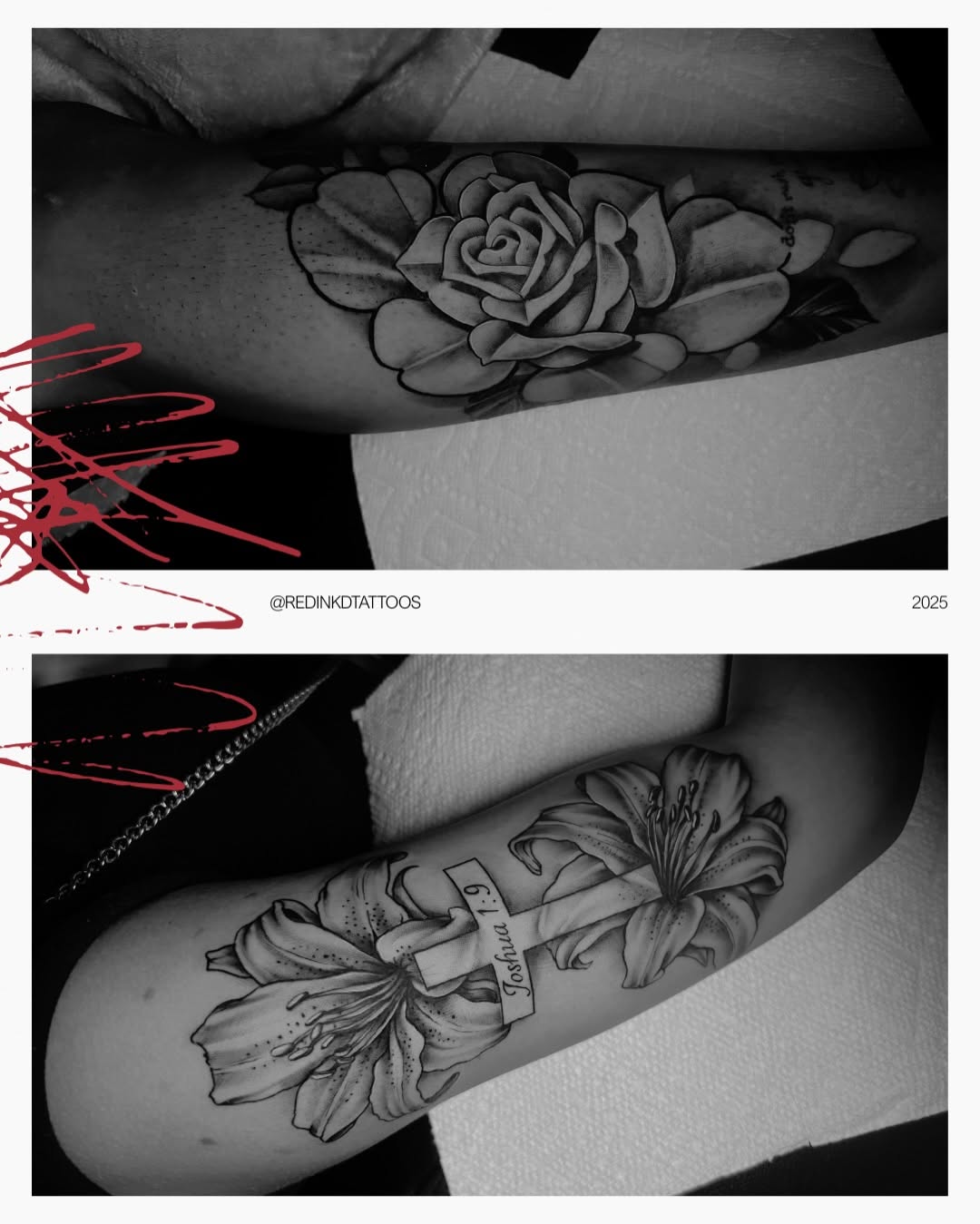 Tattoo by @redinkdtattoos — black_and_grey, realism