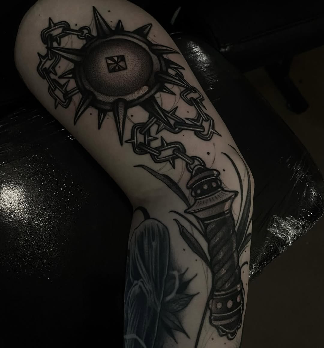 Tattoo by @taylorelizabethtattoos β black_and_grey, dark_realism
