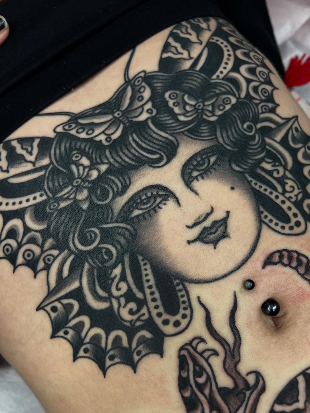 Tattoo by @leonetats โ american_traditional, black_and_grey