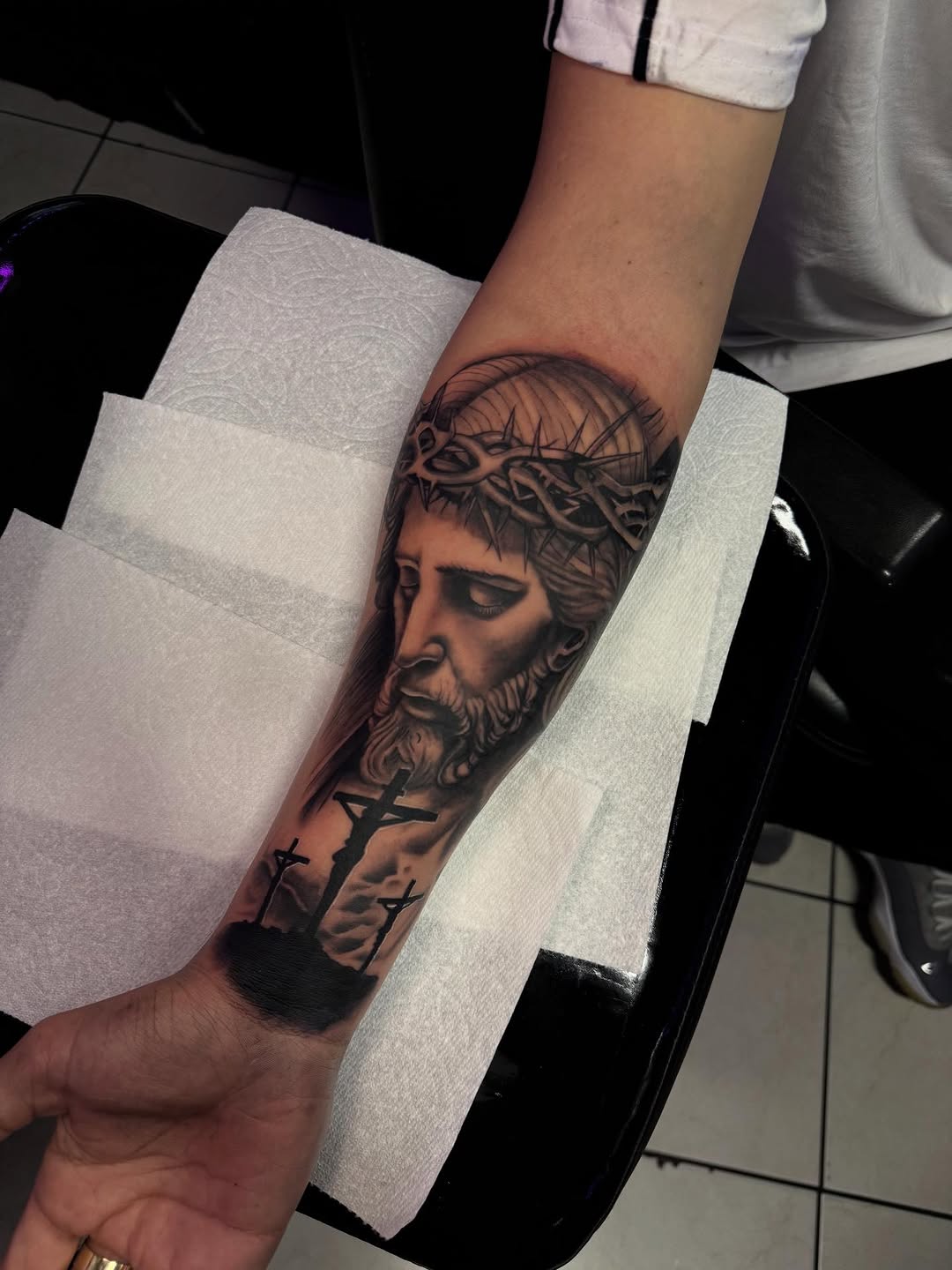Tattoo by @jazlow03 — realism, black_and_grey