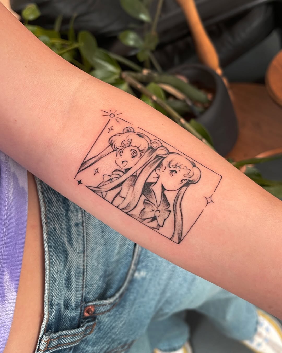 Tattoo by @heio.f — anime, fine_line