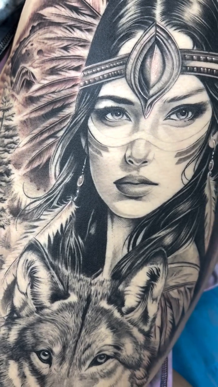 Tattoo by @mikehudsontattoos — realism, black_and_grey