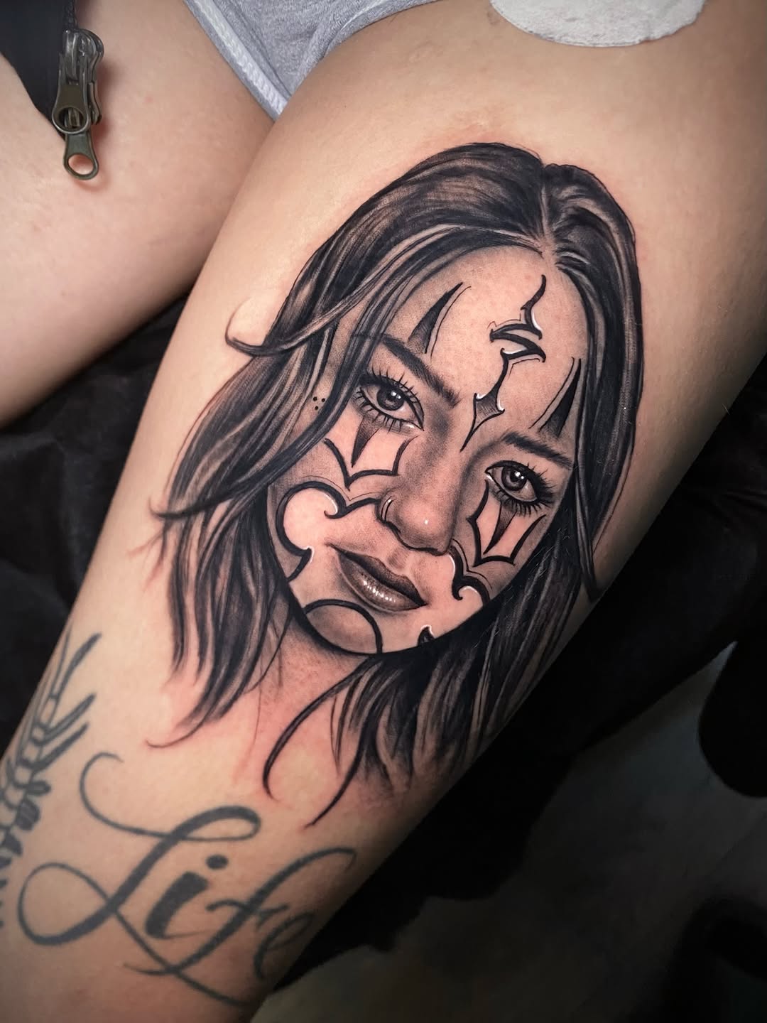 Tattoo by @inkedby_adam — black_and_grey, realism