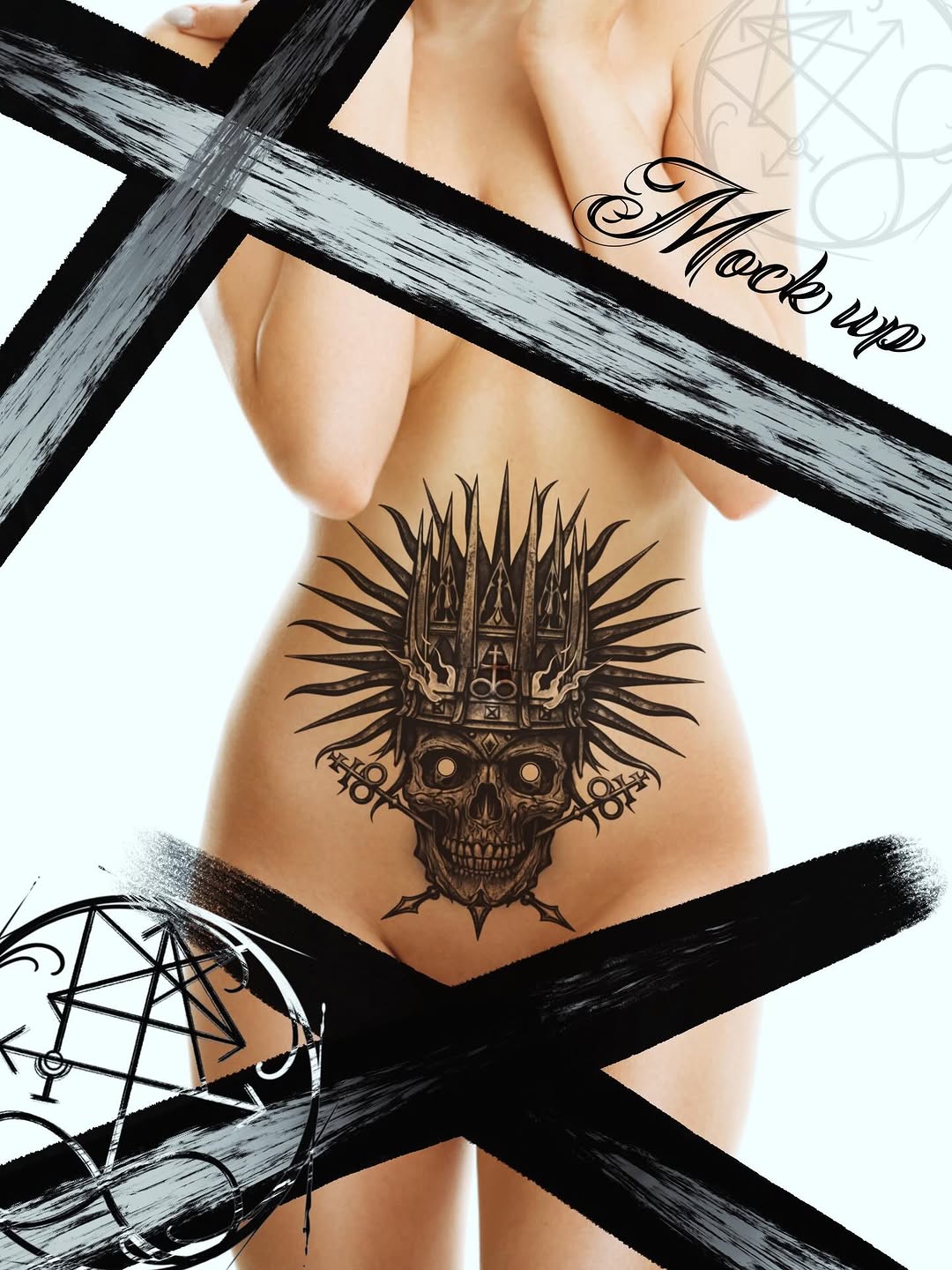 Tattoo by @acadler — black_and_grey, dark_realism