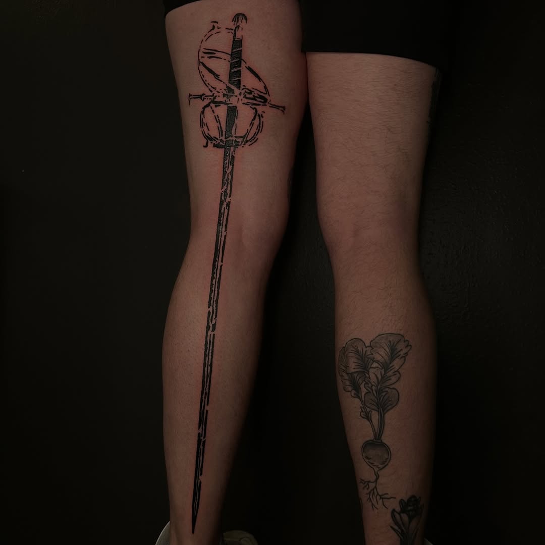 Tattoo by @tapiotats — blackwork