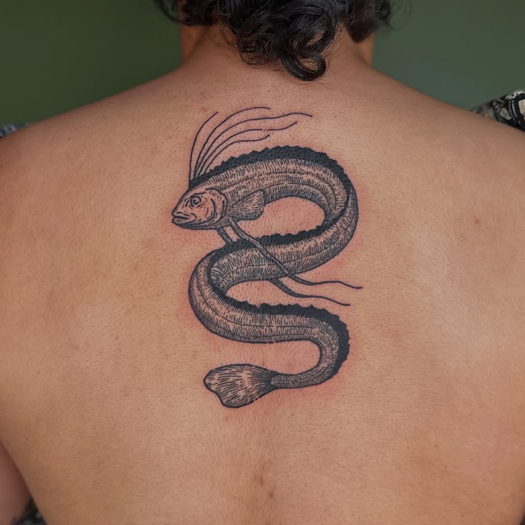 Tattoo by @tapiotats — black_and_grey, illustrative