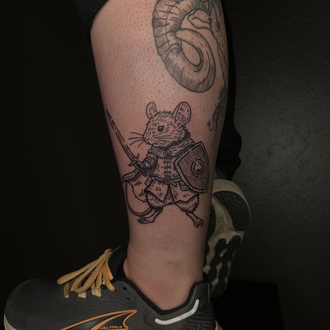 Tattoo by @tapiotats — illustrative, black_and_grey