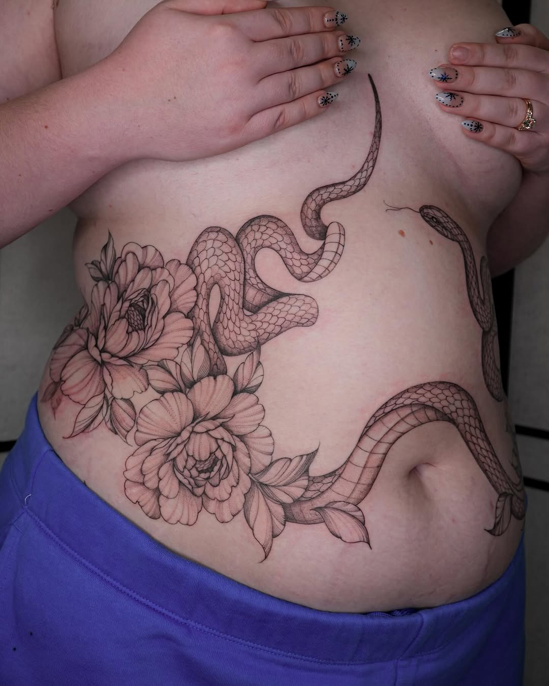 Tattoo by @lovergirltattoos_ — black_and_grey
