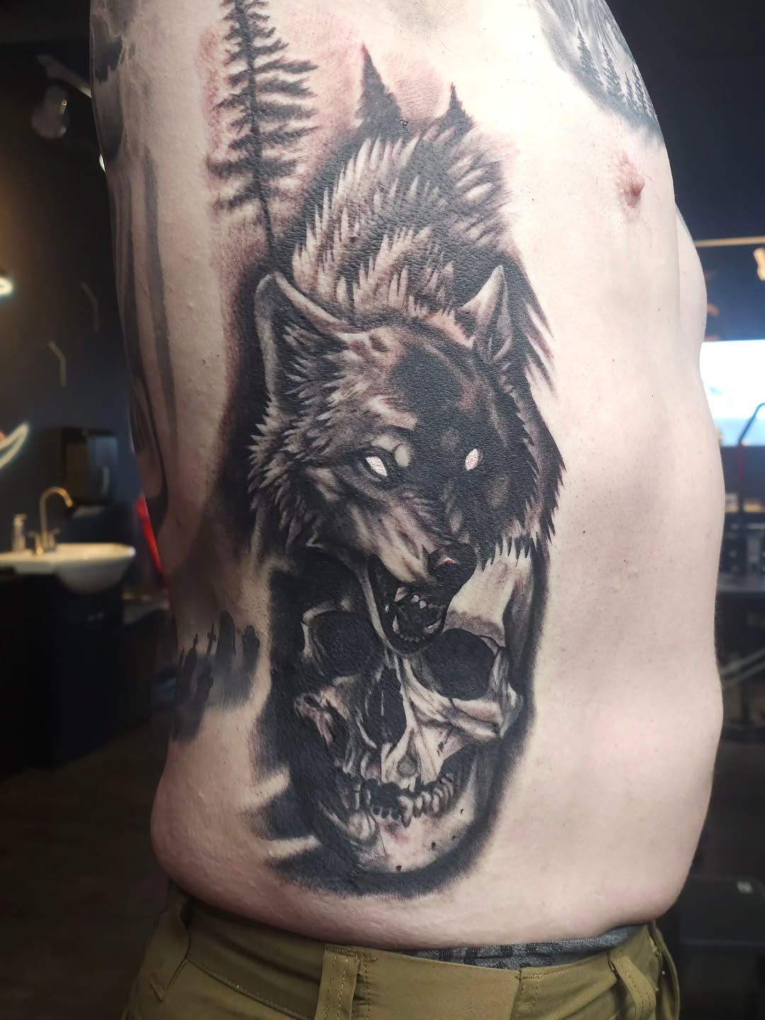 Tattoo by @fromthefiretattoo605 — realism, black_and_grey