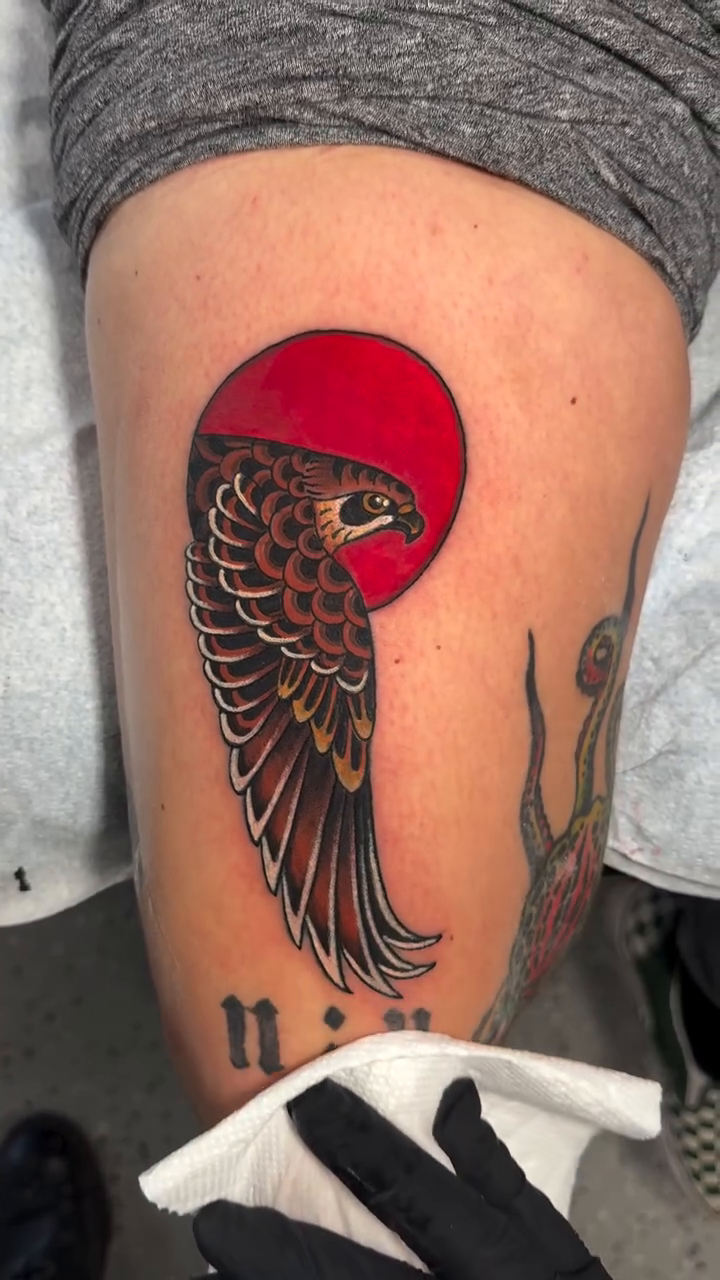 Tattoo by @brimsytats — american_traditional, illustrative