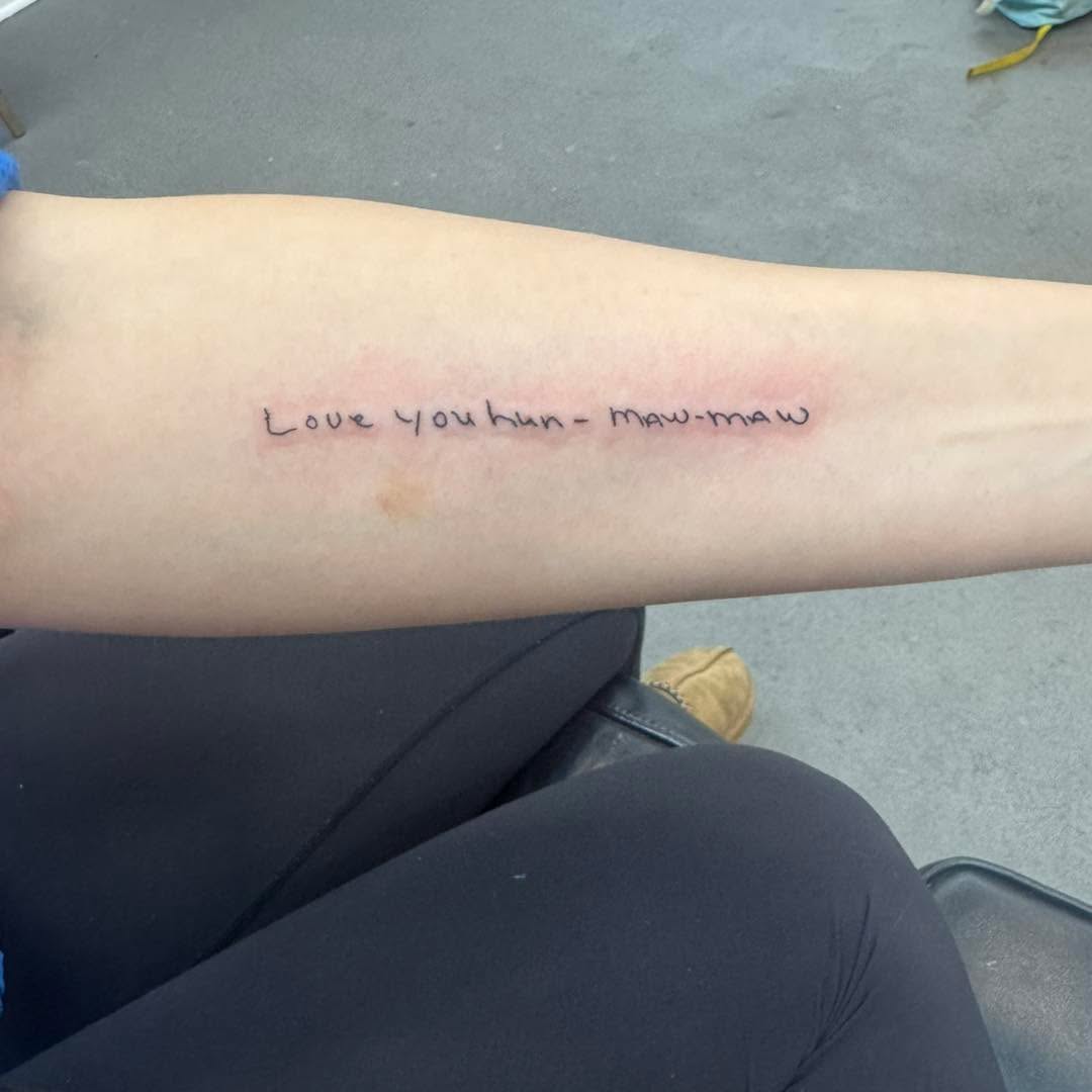 Tattoo by @tattoosbychristan — lettering_script, fine_line