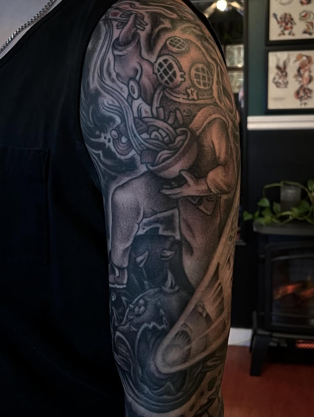 Tattoo by @baronvonphil โ black_and_grey, realism
