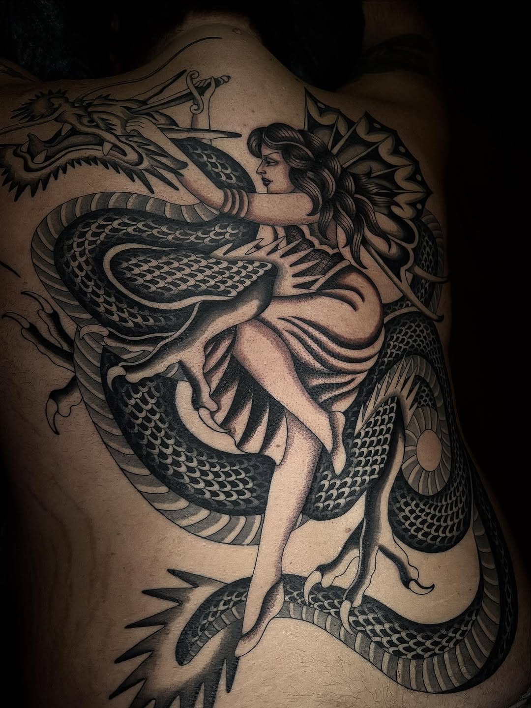 Tattoo by @linahsiaotattoo — japanese_irezumi, black_and_grey