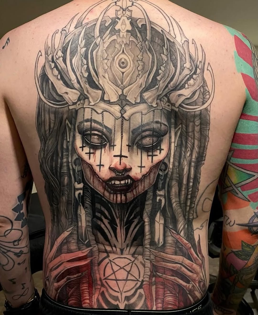 Tattoo by @bollingerart — dark_realism, blackwork