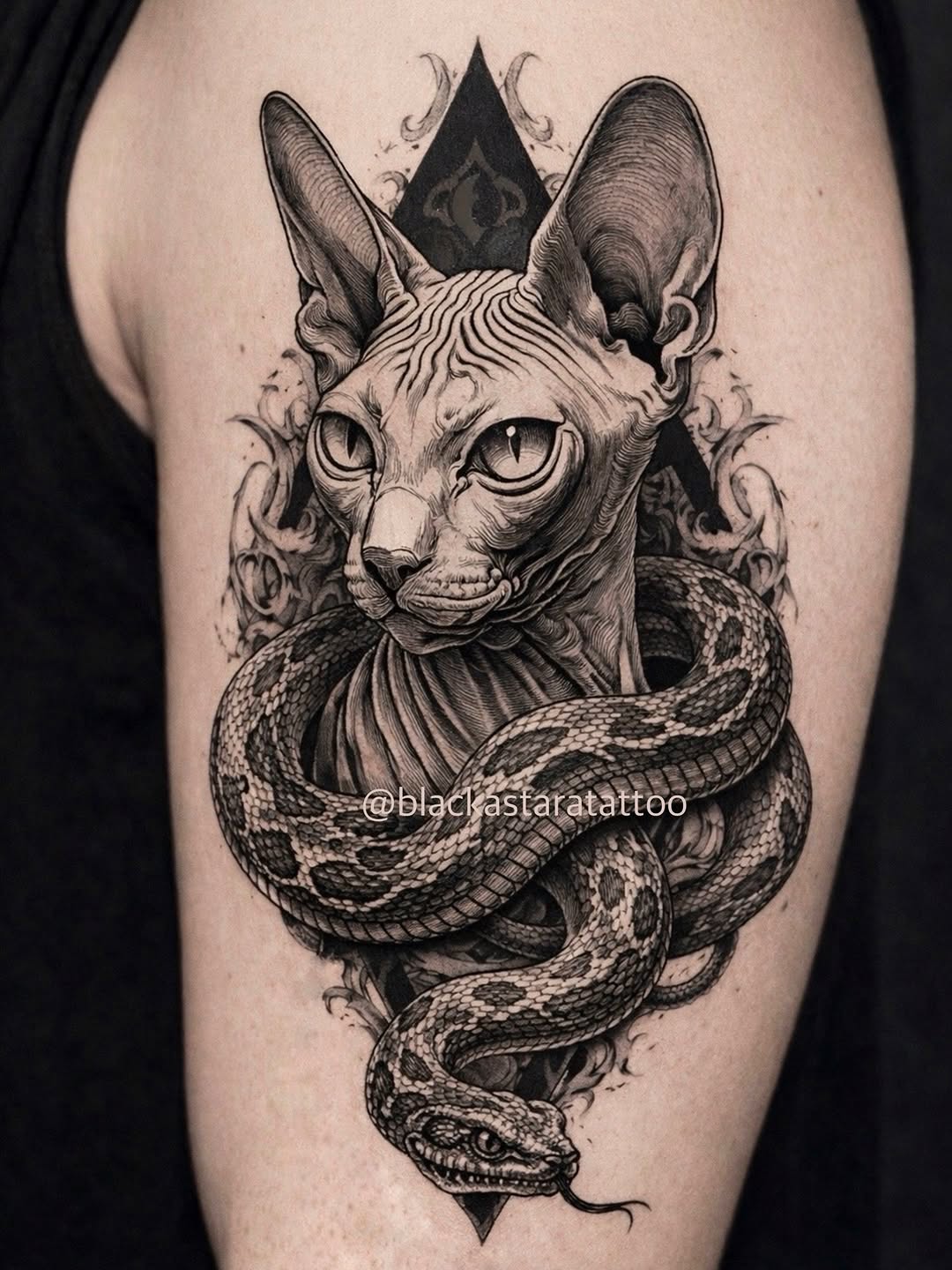 Tattoo by @blackastaratattoo — black_and_grey, realism