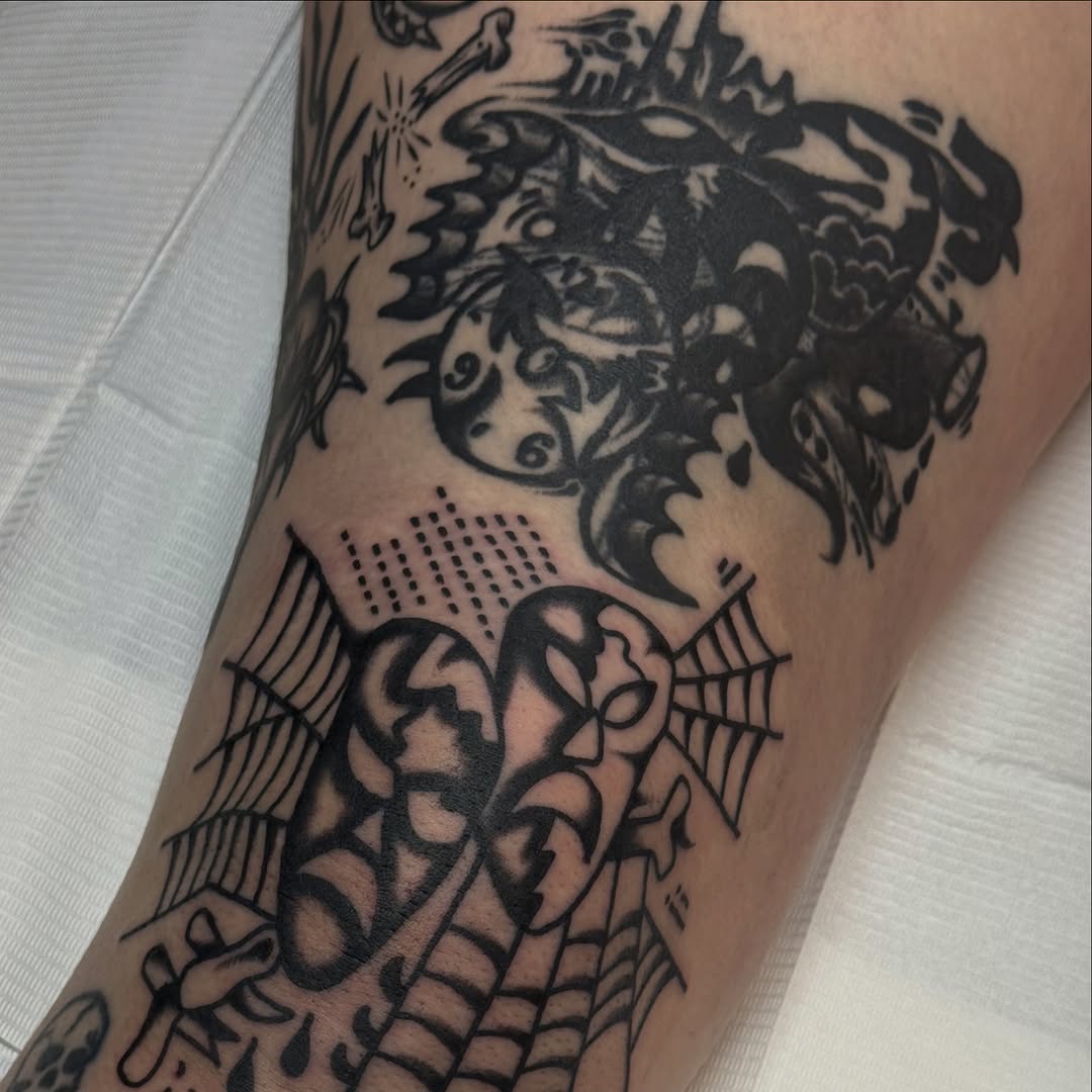 Tattoo by @_humanwreck — blackwork