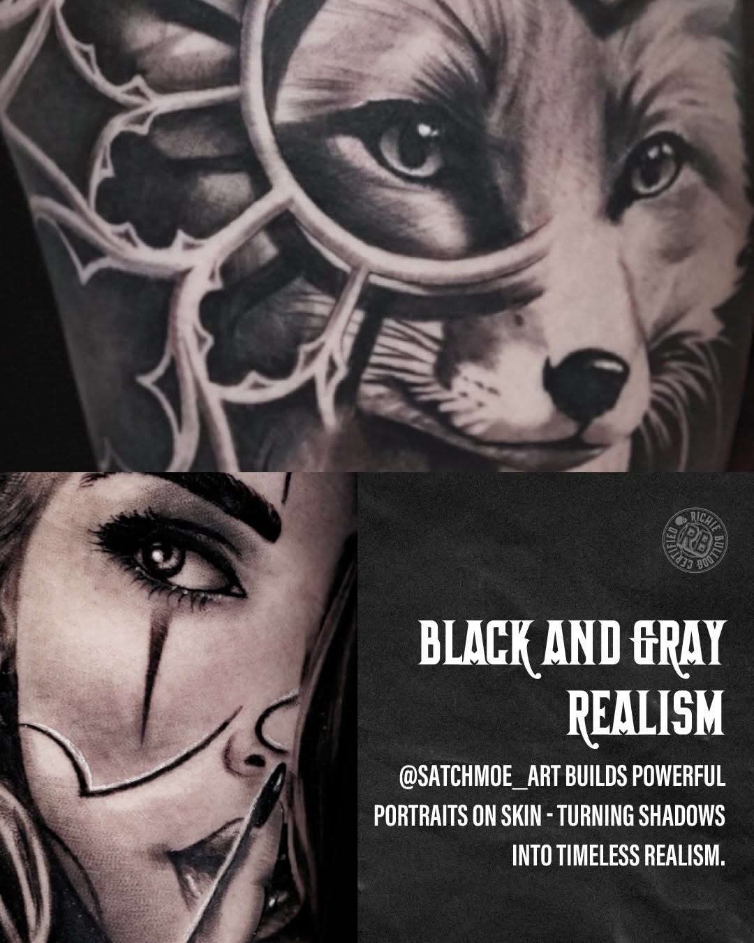 Tattoo by @satchmoe_art — realism, black_and_grey