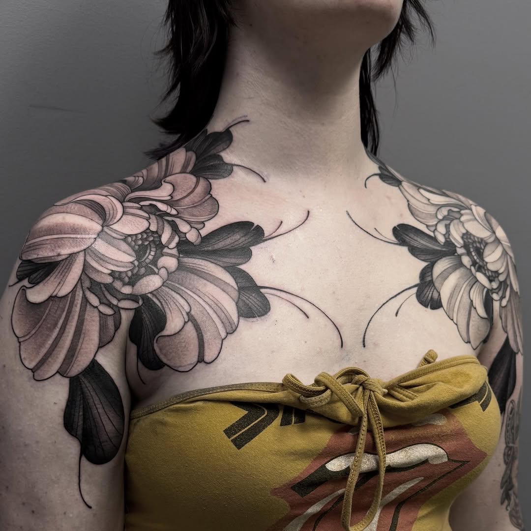 Tattoo by @crouchingtigerhiddenconnie β black_and_grey