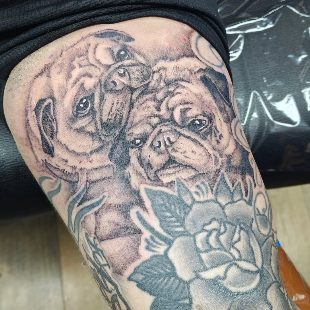 Tattoo by @lizzywiglz — realism, black_and_grey