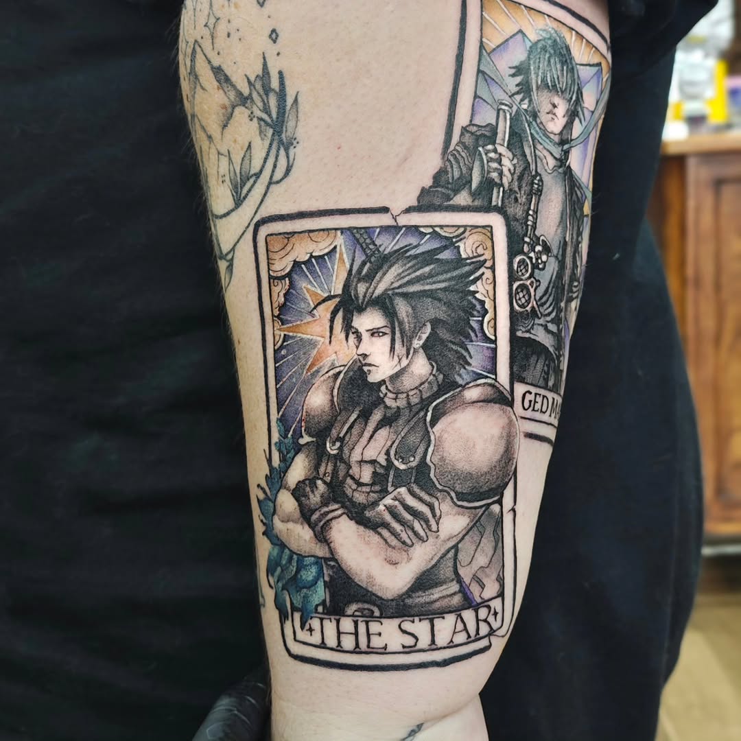 Tattoo by @lizzywiglz — anime, chicano