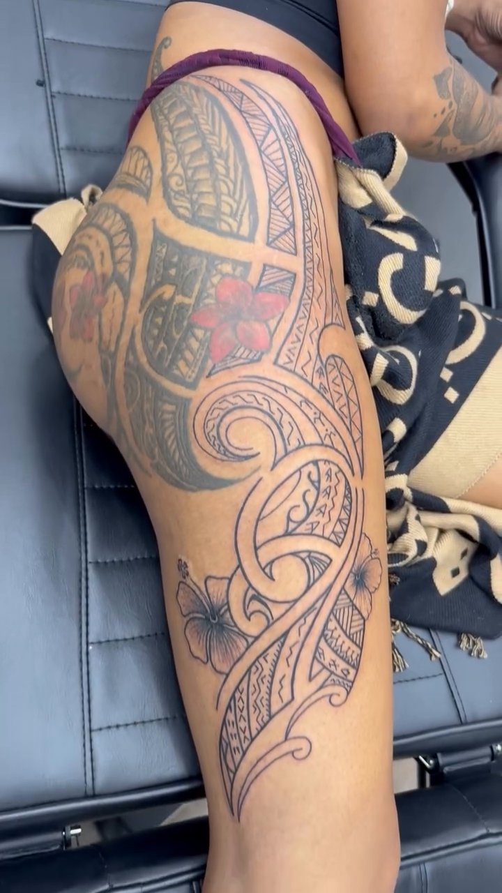 Tattoo by @thecatrinaink — tribal, geometric