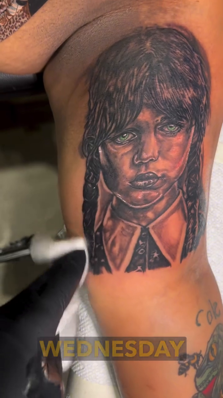 Tattoo by @custard1992tattoos — illustrative, black_and_grey