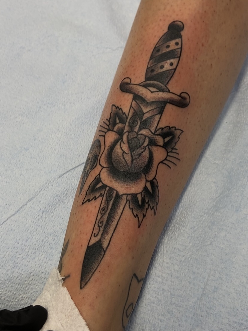 Tattoo by @clarenceworley — american_traditional, black_and_grey