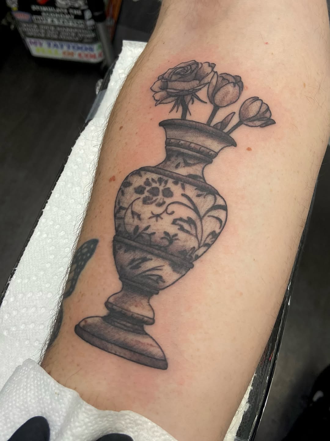 Tattoo by @clarenceworley — black_and_grey, realism