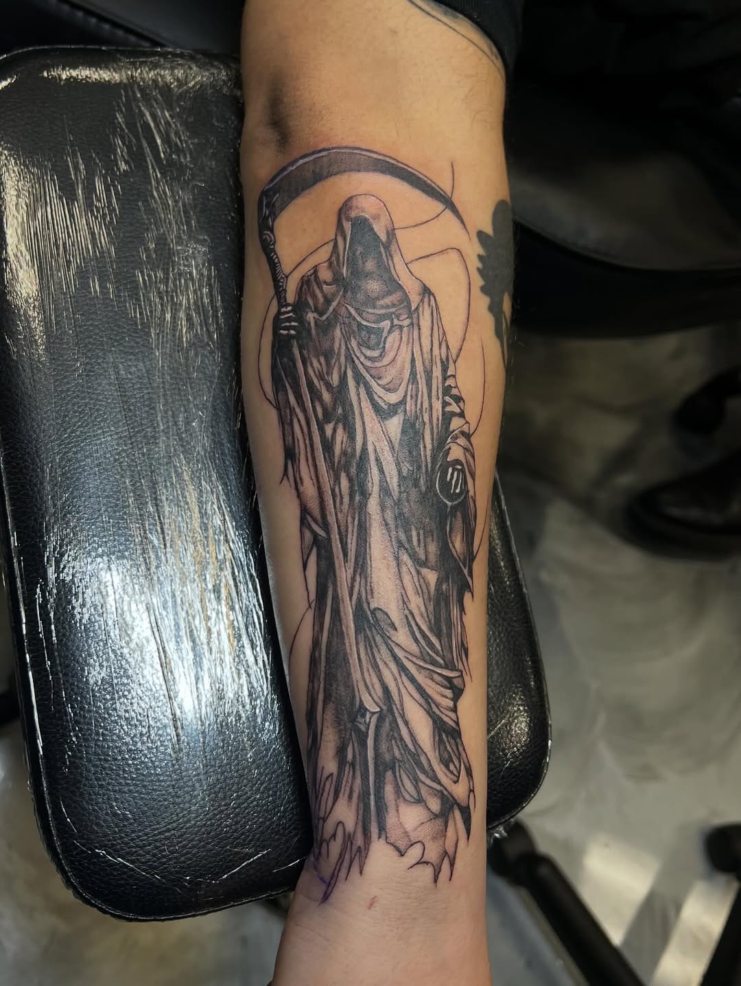 Tattoo by @marztattz — black_and_grey, dark_realism