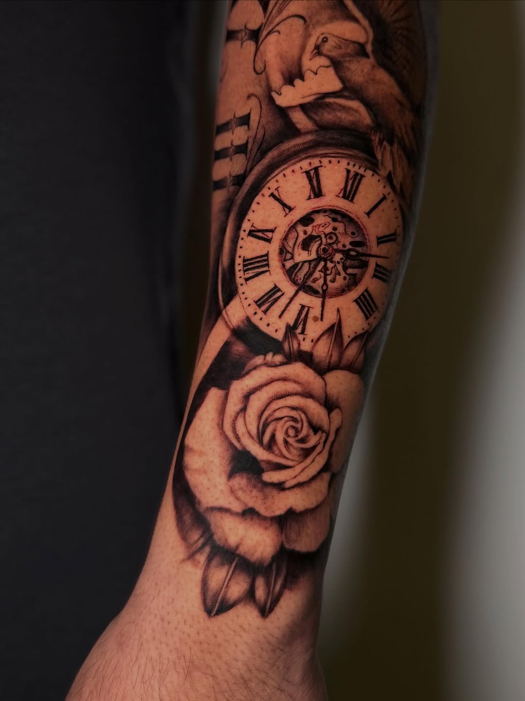 Tattoo by @rex.ink98 — realism, black_and_grey