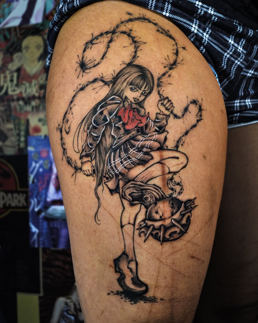 Tattoo by @wedbecutetattooed — illustrative, anime