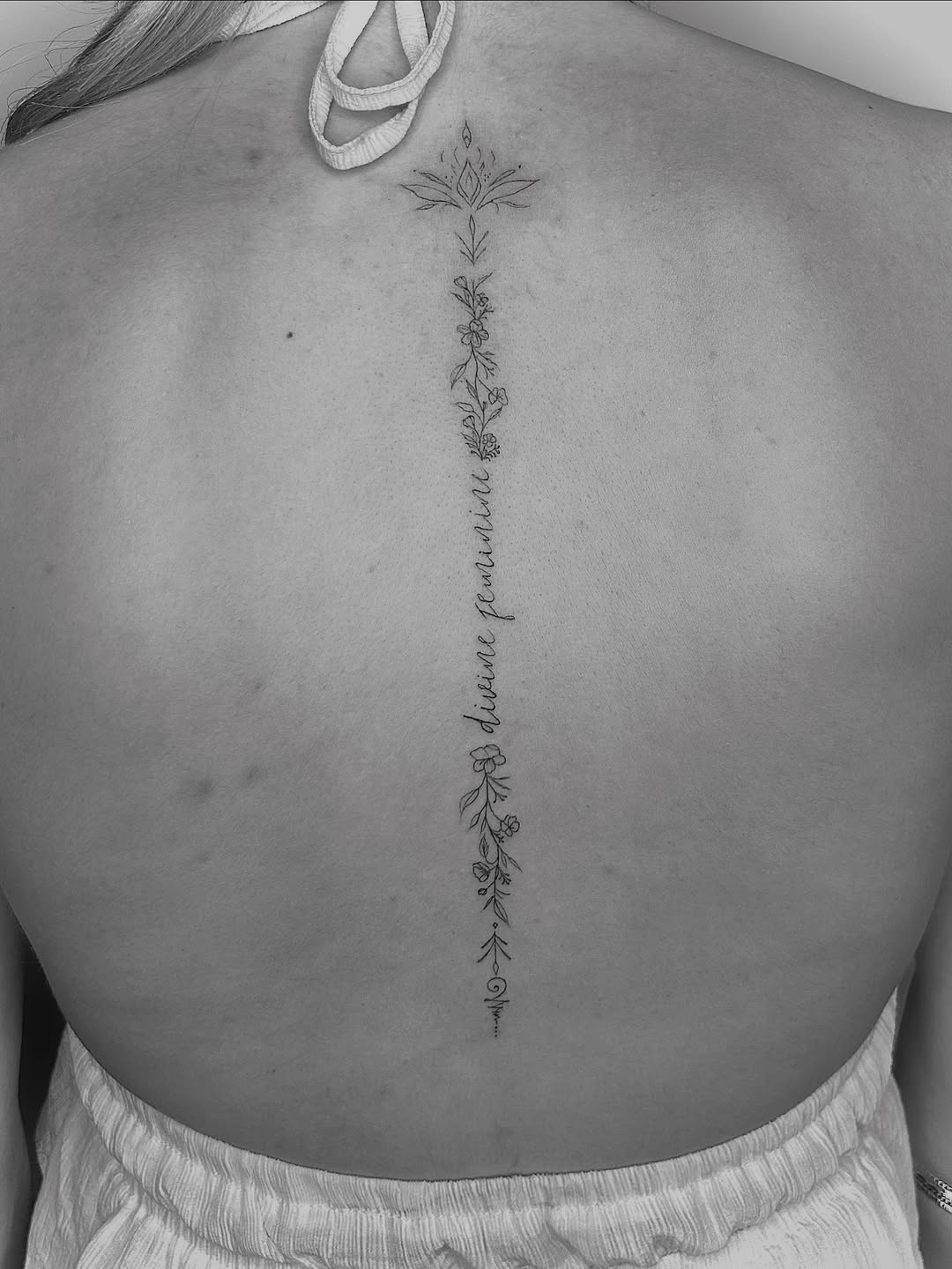 Tattoo by @elliemay.tatts โ fine_line, lettering_script