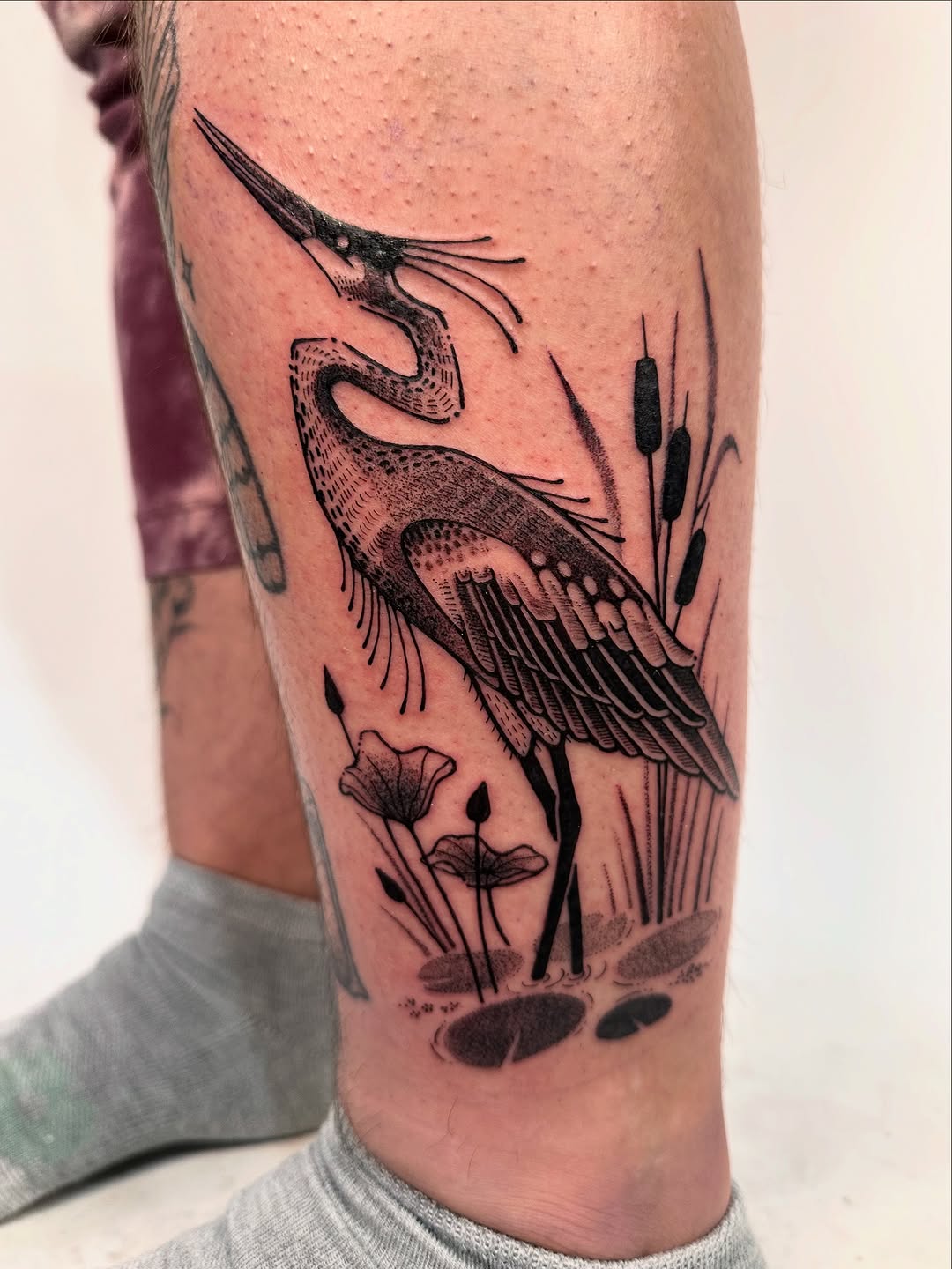 Tattoo by @fishcake.tats β black_and_grey, illustrative