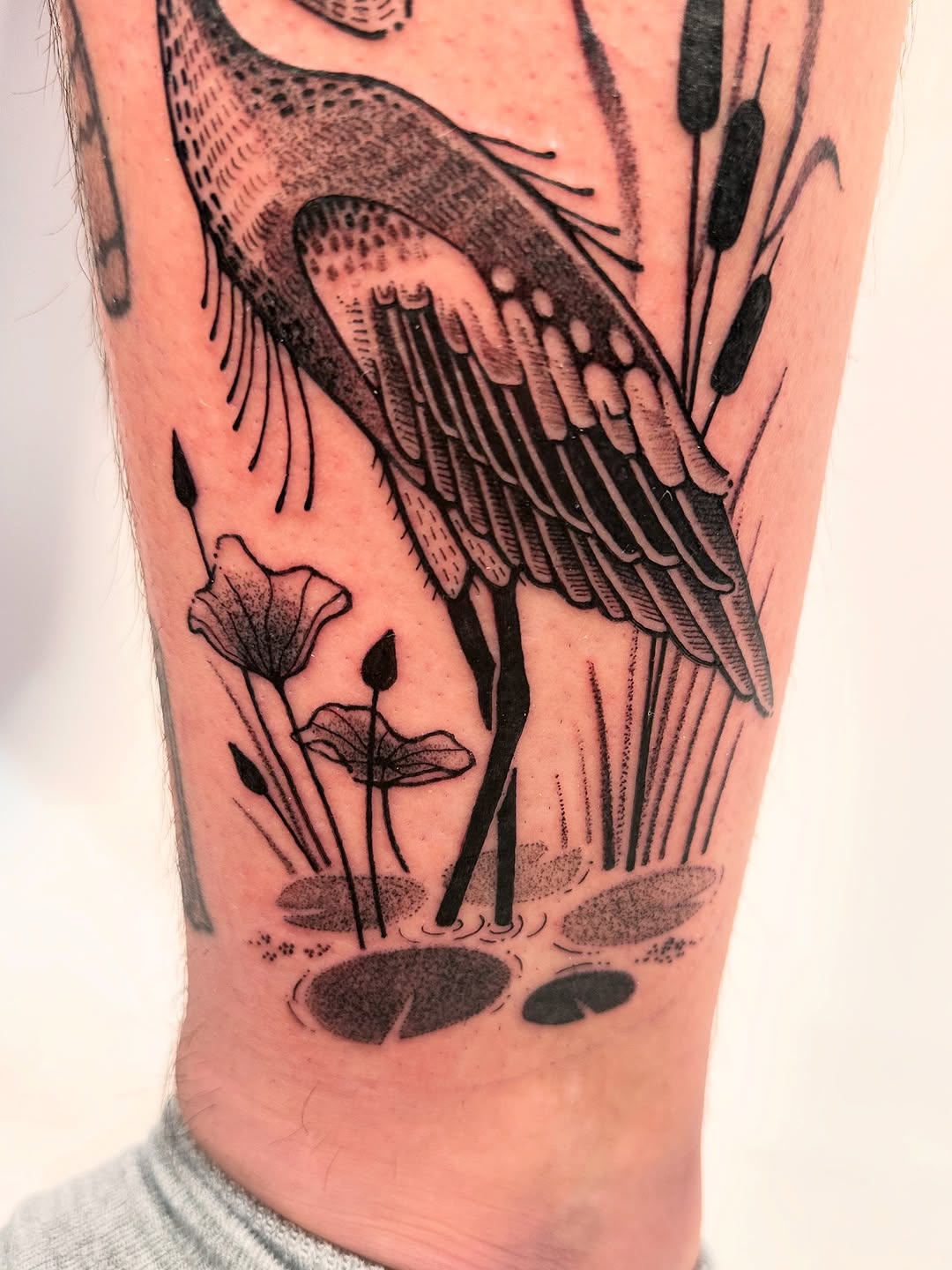 Tattoo by @fishcake.tats β black_and_grey, illustrative