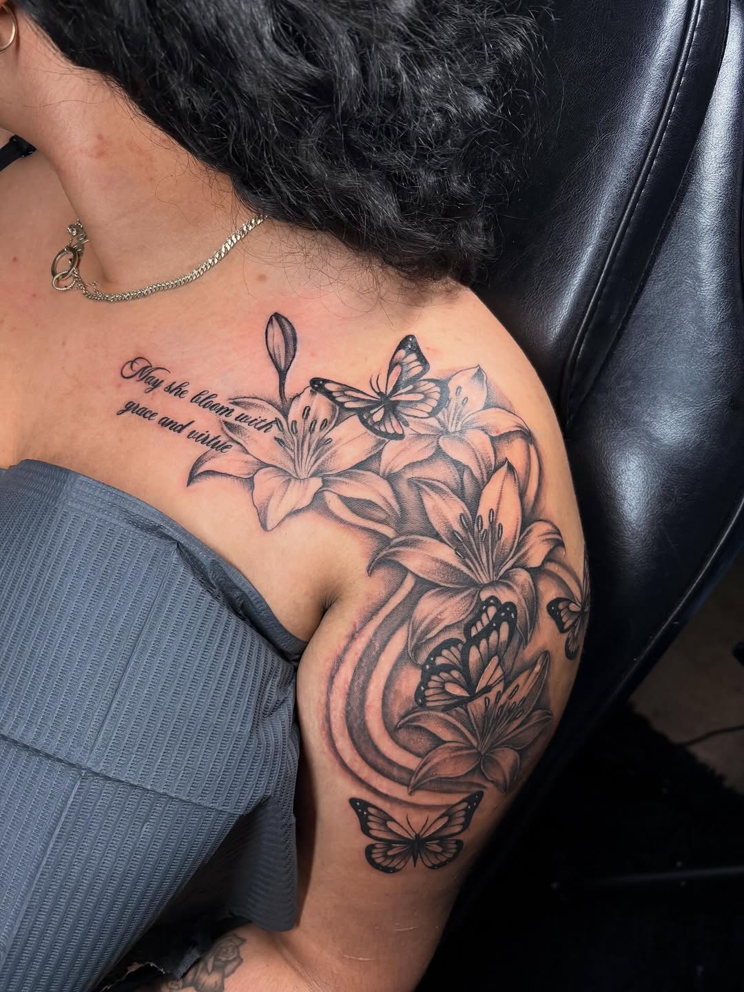 Tattoo by @blastedbyjaz — black_and_grey, illustrative