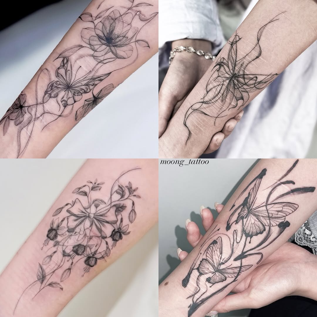 Tattoo by @moong_tattoo — fine_line, black_and_grey