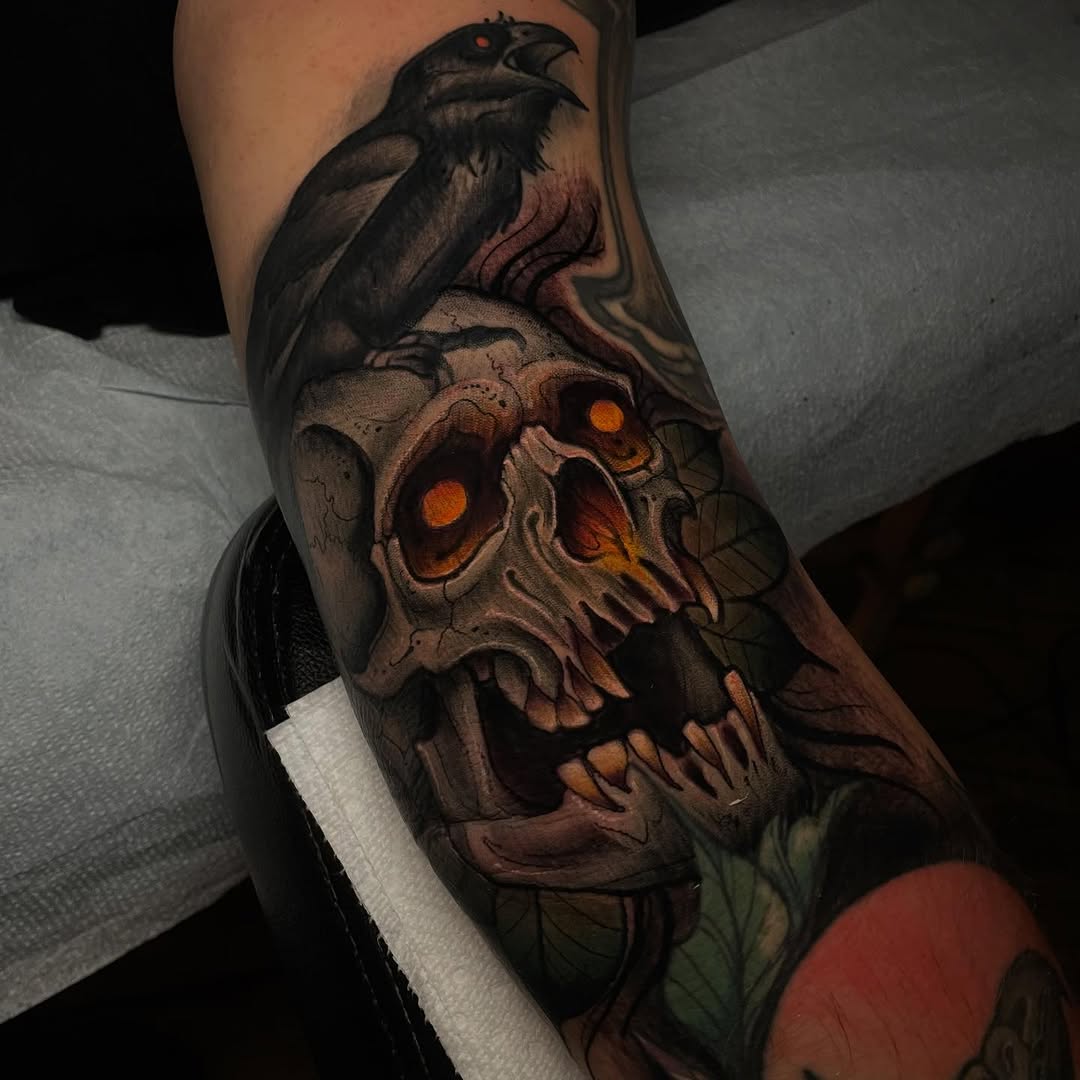 Tattoo by @ickabrams — dark_realism, black_and_grey