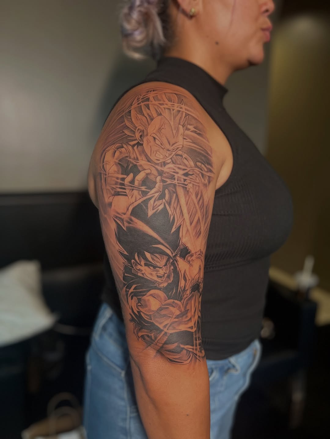 Tattoo by @pedrof.morales — anime, realism