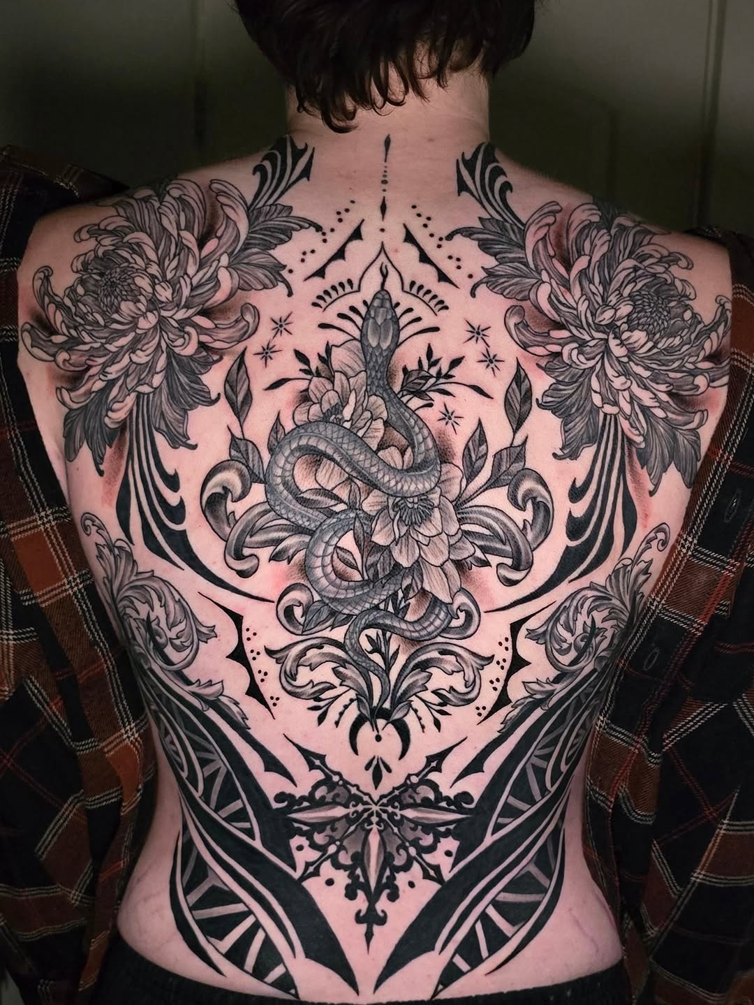 Tattoo by @jackart13 — black_and_grey, ornamental